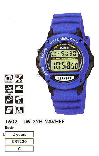 CASIO "Collection" LW-22H-2A